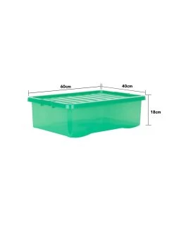 Wham Set Of 3 Green Crystal Plastic Storage Boxes – 32 Litres Each 11 Wham Set Of 3 Green Crystal Plastic Storage Boxes – 32 Litres Each -Home Comprehensive VBX7F SQ5 0000000047 GREEN SLd3
