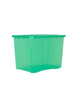 Wham Set Of 2 Crystal Storage Boxes In Green – 80-litre Capacity -Home Comprehensive VBX7I SQ3 0000000047 GREEN SLd1