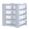 Wham Shallow 4-Drawer Storage Unit In Light Grey 1 Wham Shallow 4-Drawer Storage Unit In Light Grey -Home Comprehensive VBX7K SQ1 0000000215 LIGHT GREY SLf