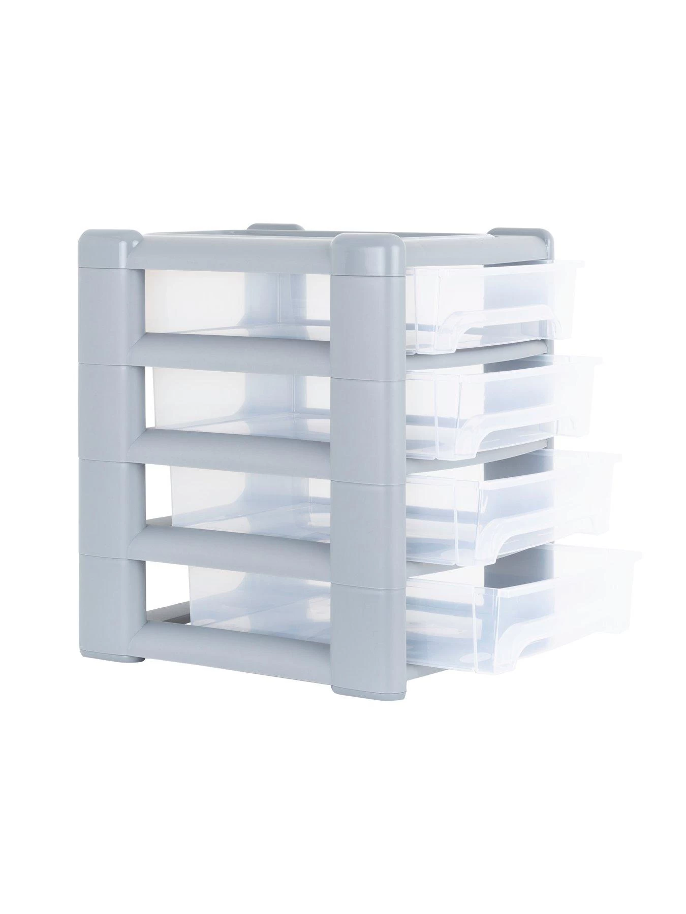 Wham Shallow 4-Drawer Storage Unit In Light Grey 4 Wham Shallow 4-Drawer Storage Unit In Light Grey - Image 2