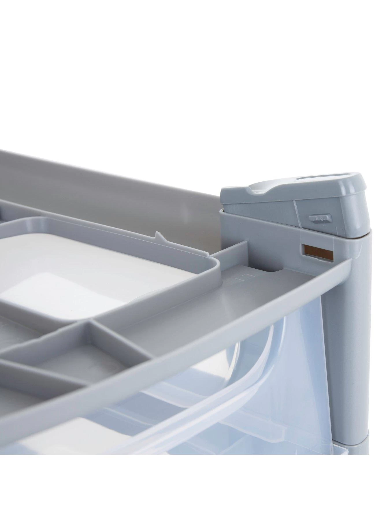 Wham Shallow 4-Drawer Storage Unit In Light Grey 8 Wham Shallow 4-Drawer Storage Unit In Light Grey - Image 6