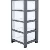 Wham Deep 4-Drawer Storage Unit In Graphite -Home Comprehensive VBX7L SQ1 0000000527 GRAPHITE SLf