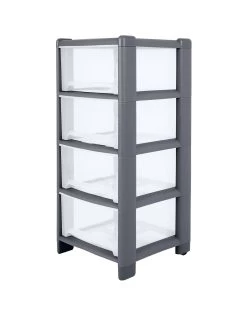 Wham Deep 4-Drawer Storage Unit In Graphite