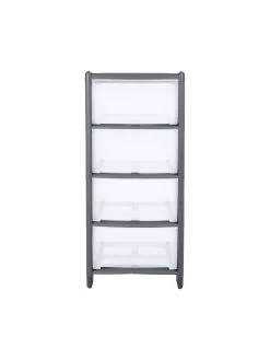 Wham Deep 4-Drawer Storage Unit In Graphite -Home Comprehensive VBX7L SQ3 0000000527 GRAPHITE SLd1