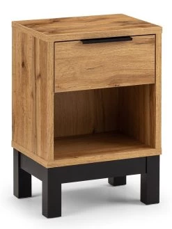 Julian Bowen Bali 1 Drawer Bedside -Home Comprehensive VBYD4 SQ5 0000000006 OAK SLd1
