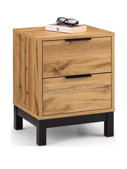 Julian Bowen Bali 2 Drawer Bedside -Home Comprehensive VBYD5 SQ3 0000000006 OAK SLa