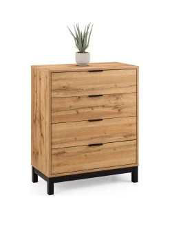 Julian Bowen Bali 4 Drawer Chest -Home Comprehensive VBYD6 SQ3 0000000006 OAK SLa