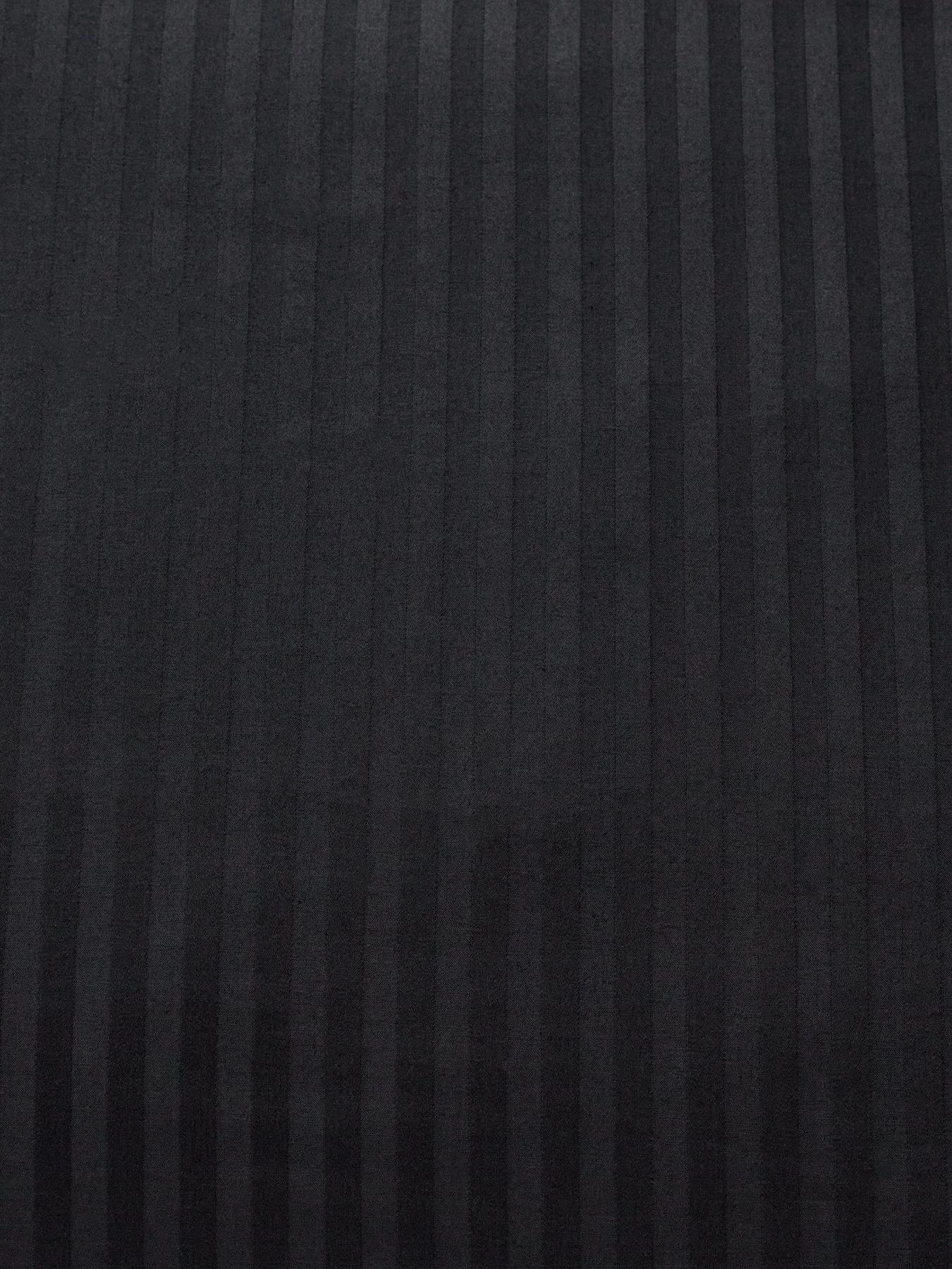 Very Home Luxury 300 Thread Count Soft Touch Sateen Stripe 32 Cm Extra Deep Fitted Sheet In Black 5 Very Home Luxury 300 Thread Count Soft Touch Sateen Stripe 32 Cm Extra Deep Fitted Sheet In Black - Image 3