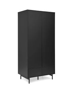 Very Home Hava 2 Door, 2 Drawer Wardrobe 10 Very Home Hava 2 Door, 2 Drawer Wardrobe -Home Comprehensive VE1TL SQ3 0000000004 BLACK SLa
