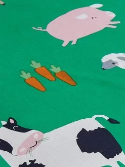 Catherine Lansfield Farmyard Animals Fitted Sheet - Green 9 Catherine Lansfield Farmyard Animals Fitted Sheet - Green -Home Comprehensive VELQQ SQ3 0000000047 GREEN SLd