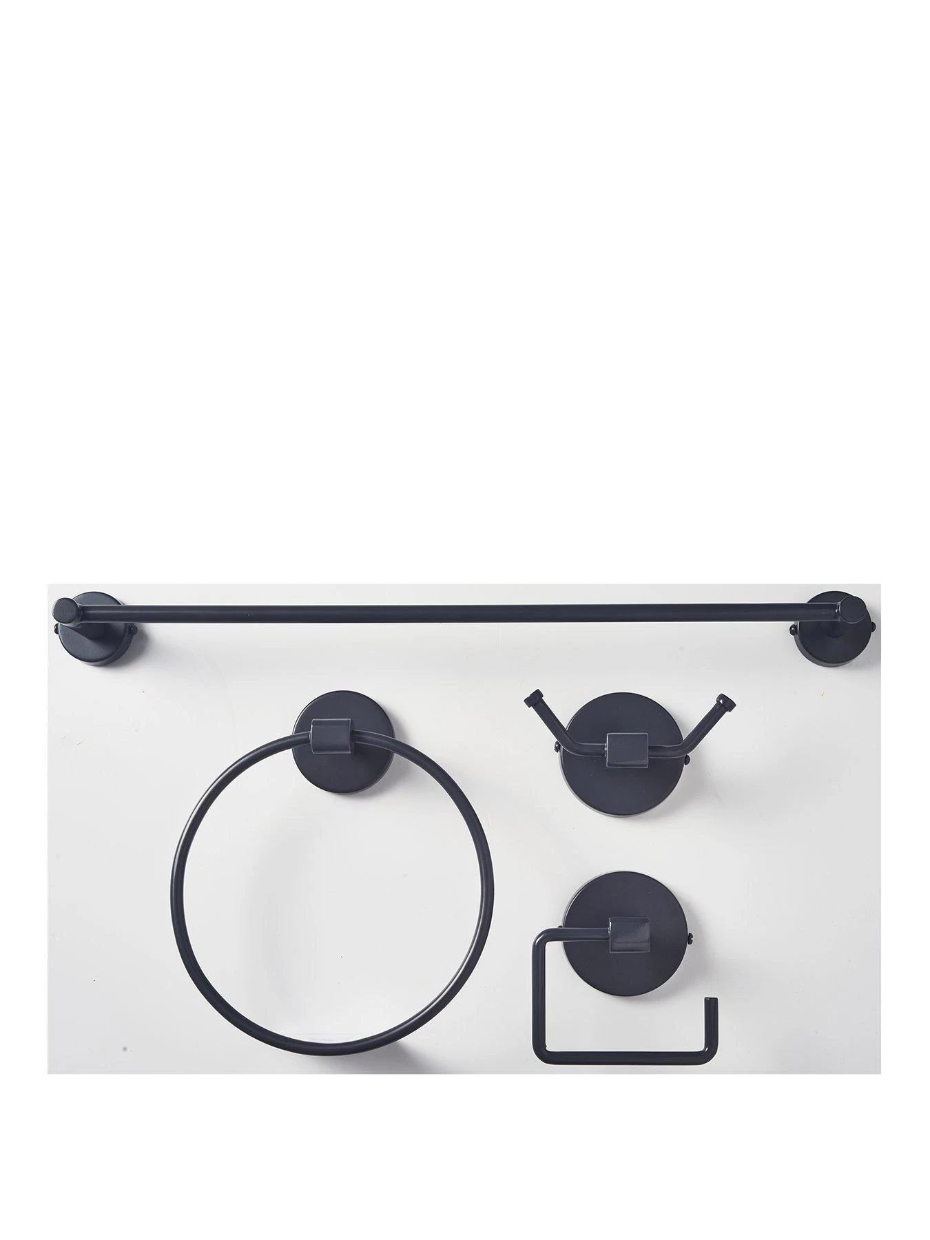 Our House 4-Piece Bathroom Fittings Set - Grey 3 Our House 4-Piece Bathroom Fittings Set - Grey