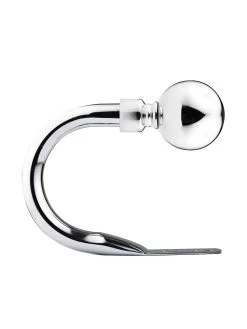 Everyday Set Of 2 Ball Finial Curtain Holdbacks -Home Comprehensive VEY67 SQ2 0000000139 CHROME SLd