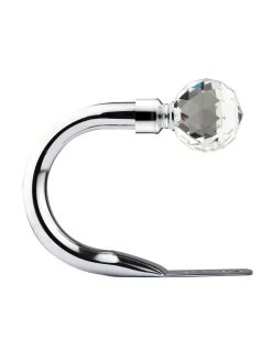 Very Home Set Of 2 Crystal Finial Curtain Holdbacks -Home Comprehensive VEY76 SQ3 0000000139 CHROME SLd1