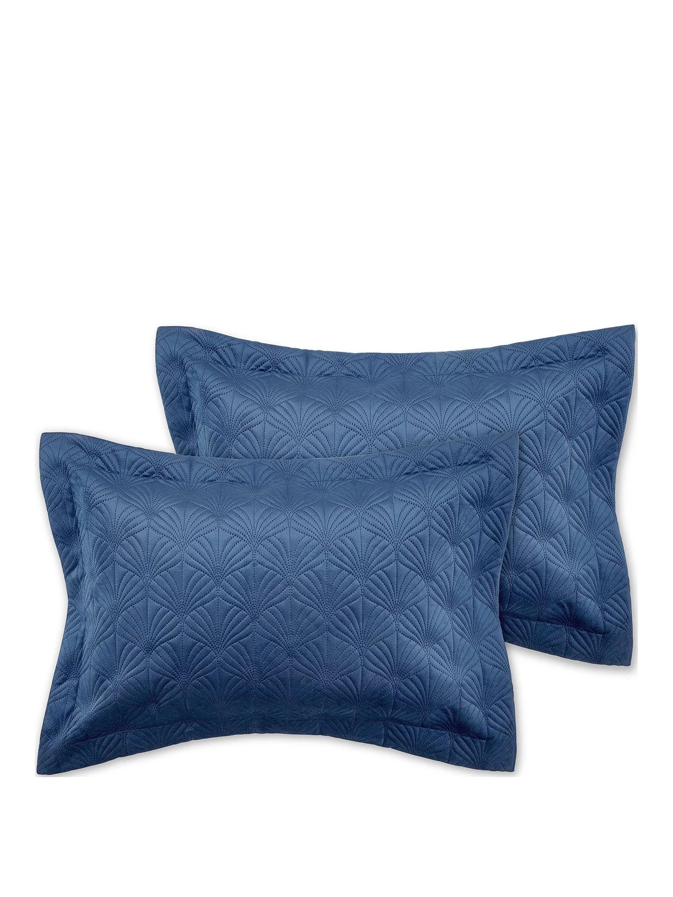 Catherine Lansfield Art Deco Pearl Pillowsham Pair In Navy 3 Catherine Lansfield Art Deco Pearl Pillowsham Pair In Navy