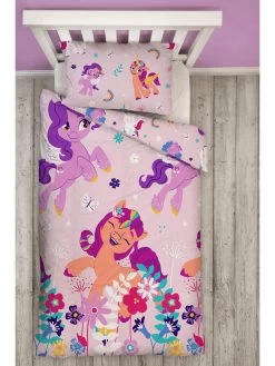 My Little Pony Flowers Single Duvet Cover Set - Multi -Home Comprehensive VF6R4 SQ4 0000000029 MULTI SLd1