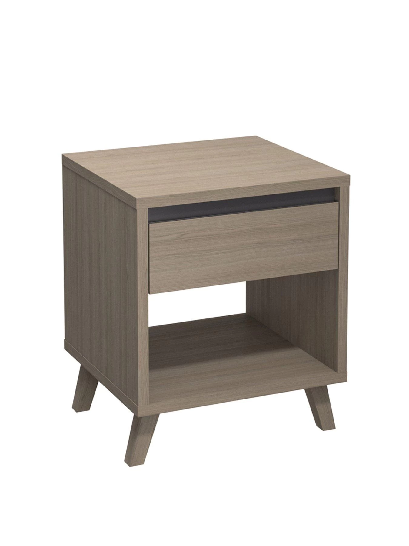 One Call Miller Ready Assembled 1 Drawer Lamp Table - Grey 4 One Call Miller Ready Assembled 1 Drawer Lamp Table - Grey - Image 2