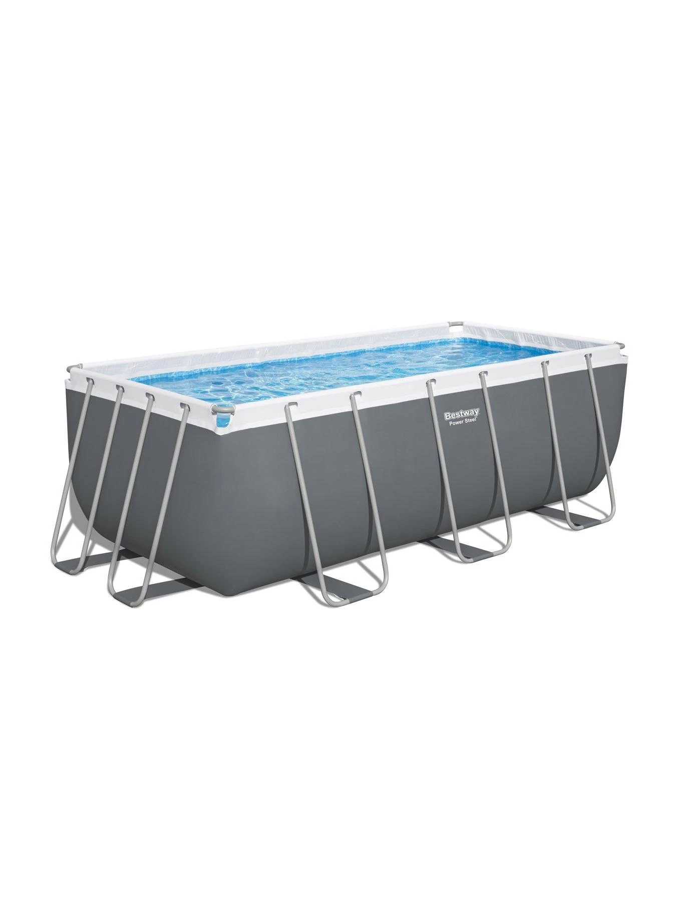 Bestway 13ft 6" X 79" X 48" Power Steel Rectangular Frame Pool Set 4 Bestway 13ft 6" X 79" X 48" Power Steel Rectangular Frame Pool Set - Image 2