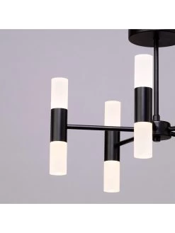 BHS Lois 10 Light Semi Flush -Home Comprehensive VG5OQ SQ3 0000000004 BLACK SLd