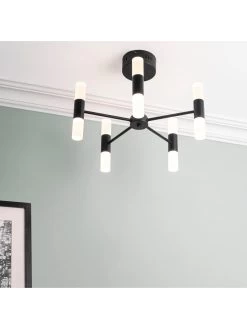 BHS Lois 10 Light Semi Flush -Home Comprehensive VG5OQ SQ4 0000000004 BLACK SLd1