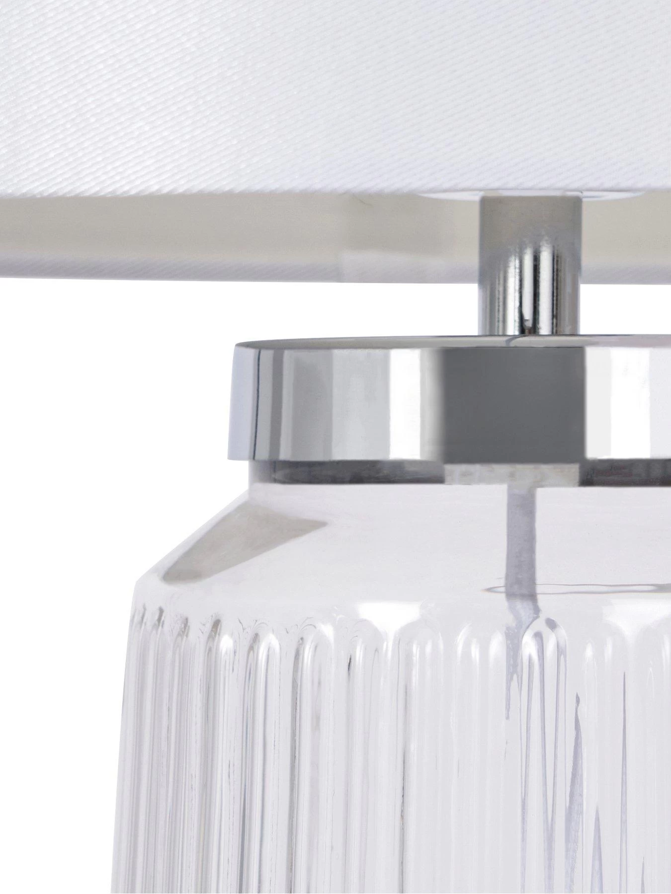 Very Home Rei Ribbed Glass Base Table Lamp 5 Very Home Rei Ribbed Glass Base Table Lamp - Image 3