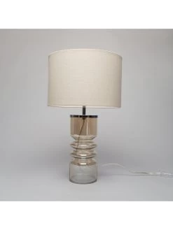 BHS Willow Ribbed Table Lamp 9 BHS Willow Ribbed Table Lamp -Home Comprehensive VG5PG SQ3 0000000208 CHROME CLEAR SLd