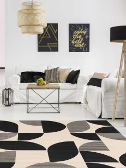 Very Home Creation Circles Shapes Rug -Home Comprehensive VGD6O SQ2 0000000004 BLACK RSr