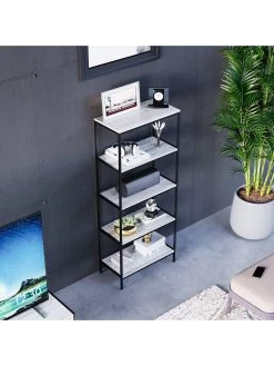 Vida Designs Brooklyn 5 Tier Bookcase - Grey Oak 12 Vida Designs Brooklyn 5 Tier Bookcase - Grey Oak -Home Comprehensive VGOSH SQ4 0000006131 GREY OAK SLd