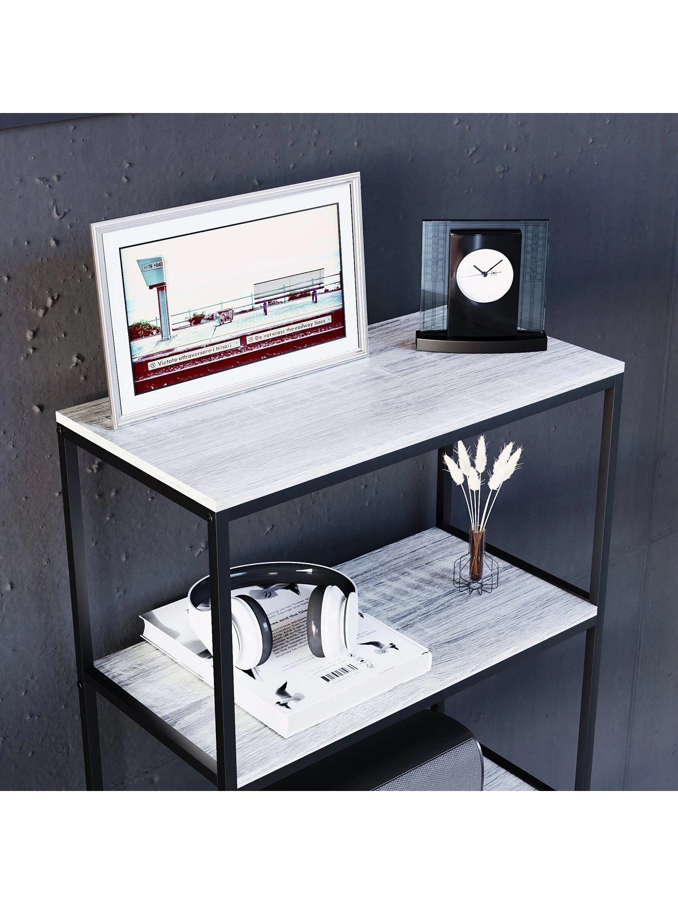 Vida Designs Brooklyn 5 Tier Bookcase - Grey Oak 8 Vida Designs Brooklyn 5 Tier Bookcase - Grey Oak - Image 6