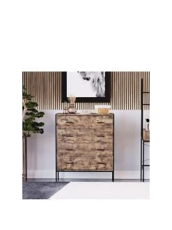 Vida Designs Brooklyn 4 Drawer Chest - Dark Oak 11 Vida Designs Brooklyn 4 Drawer Chest - Dark Oak -Home Comprehensive VGOSK SQ3 0000000558 DARK OAK SLa