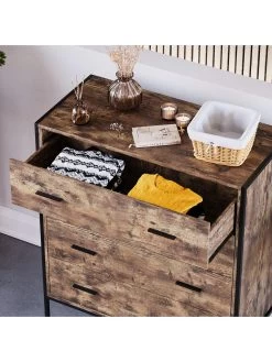 Vida Designs Brooklyn 4 Drawer Chest - Dark Oak 12 Vida Designs Brooklyn 4 Drawer Chest - Dark Oak -Home Comprehensive VGOSK SQ4 0000000558 DARK OAK SLd