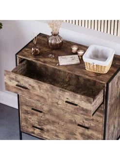 Vida Designs Brooklyn 4 Drawer Chest - Dark Oak 13 Vida Designs Brooklyn 4 Drawer Chest - Dark Oak -Home Comprehensive VGOSK SQ5 0000000558 DARK OAK SLd1