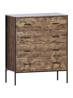 Vida Designs Brooklyn 4 Drawer Chest - Dark Oak 15 Vida Designs Brooklyn 4 Drawer Chest - Dark Oak -Home Comprehensive VGOSK SQ7 0000000558 DARK OAK DGy