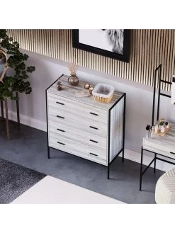 Vida Designs Brooklyn 4 Drawer Chest - Grey Oak 12 Vida Designs Brooklyn 4 Drawer Chest - Grey Oak -Home Comprehensive VGOSL SQ4 0000006131 GREY OAK SLd