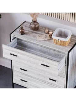 Vida Designs Brooklyn 4 Drawer Chest - Grey Oak 14 Vida Designs Brooklyn 4 Drawer Chest - Grey Oak -Home Comprehensive VGOSL SQ6 0000006131 GREY OAK SLd2