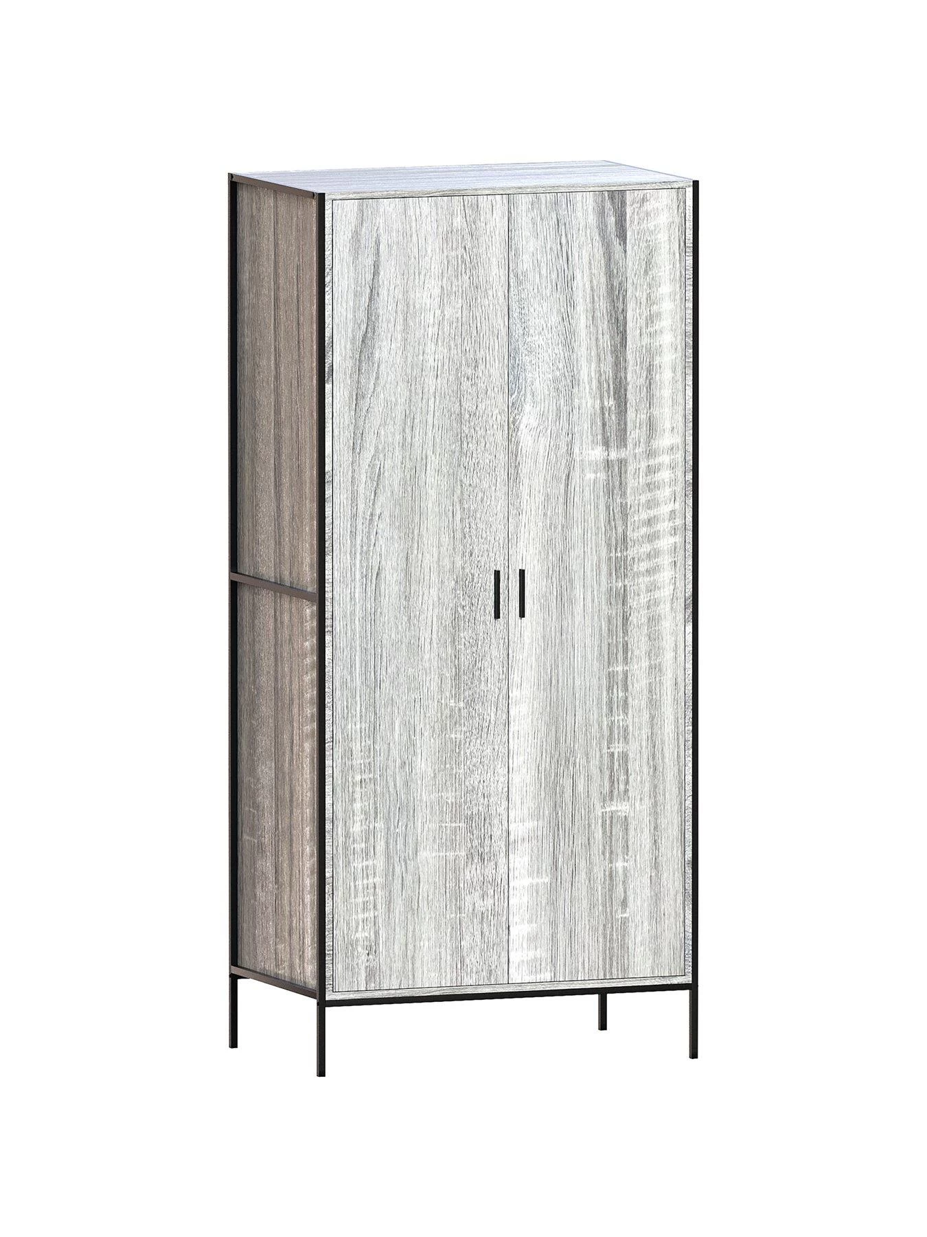Vida Designs Brooklyn 2 Door Wardrobe - Grey Oak 9 Vida Designs Brooklyn 2 Door Wardrobe - Grey Oak - Image 7