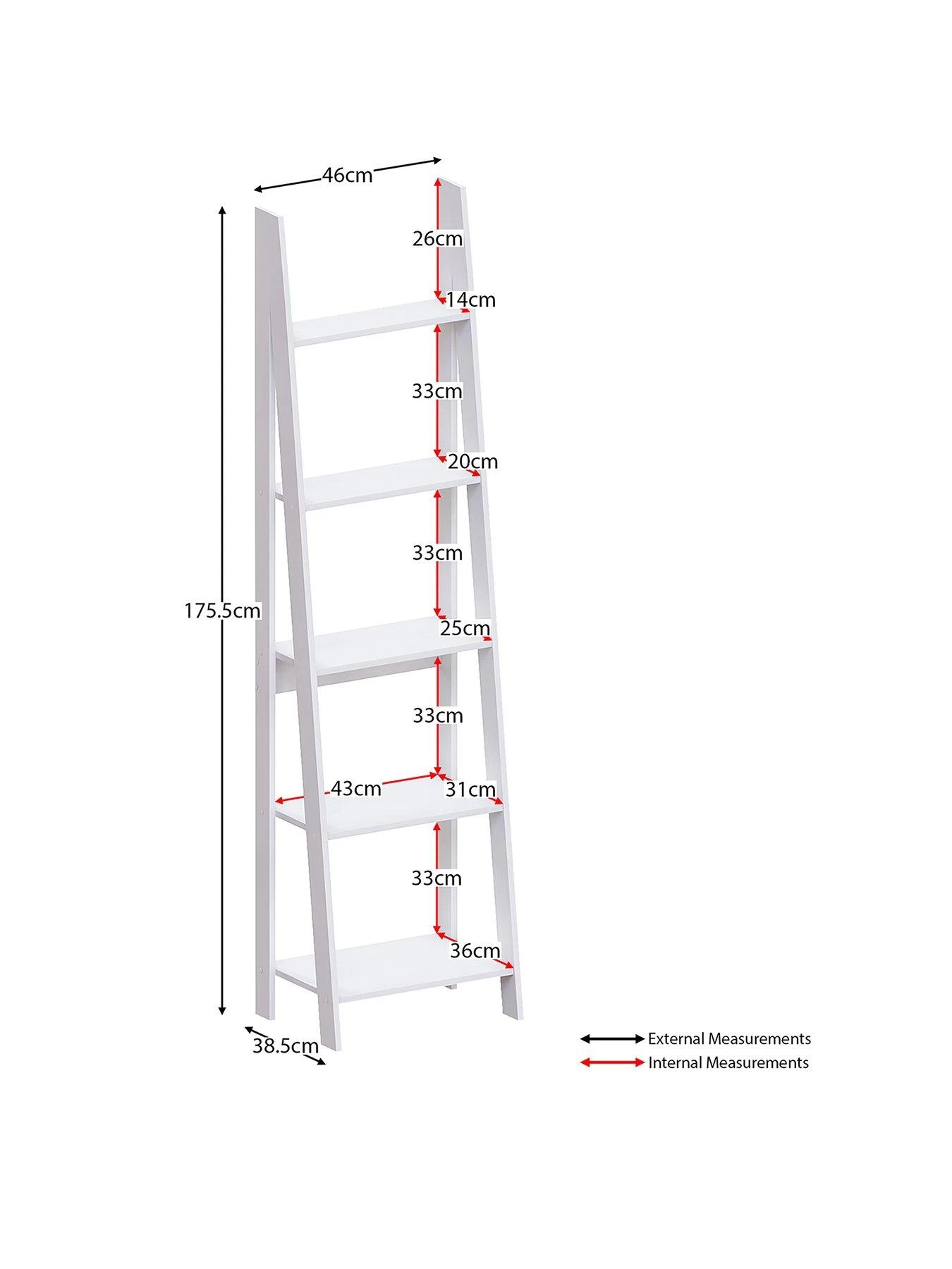 Vida Designs Bristol 5 Tier Step Ladder Bookcase 4 Vida Designs Bristol 5 Tier Step Ladder Bookcase - Image 2