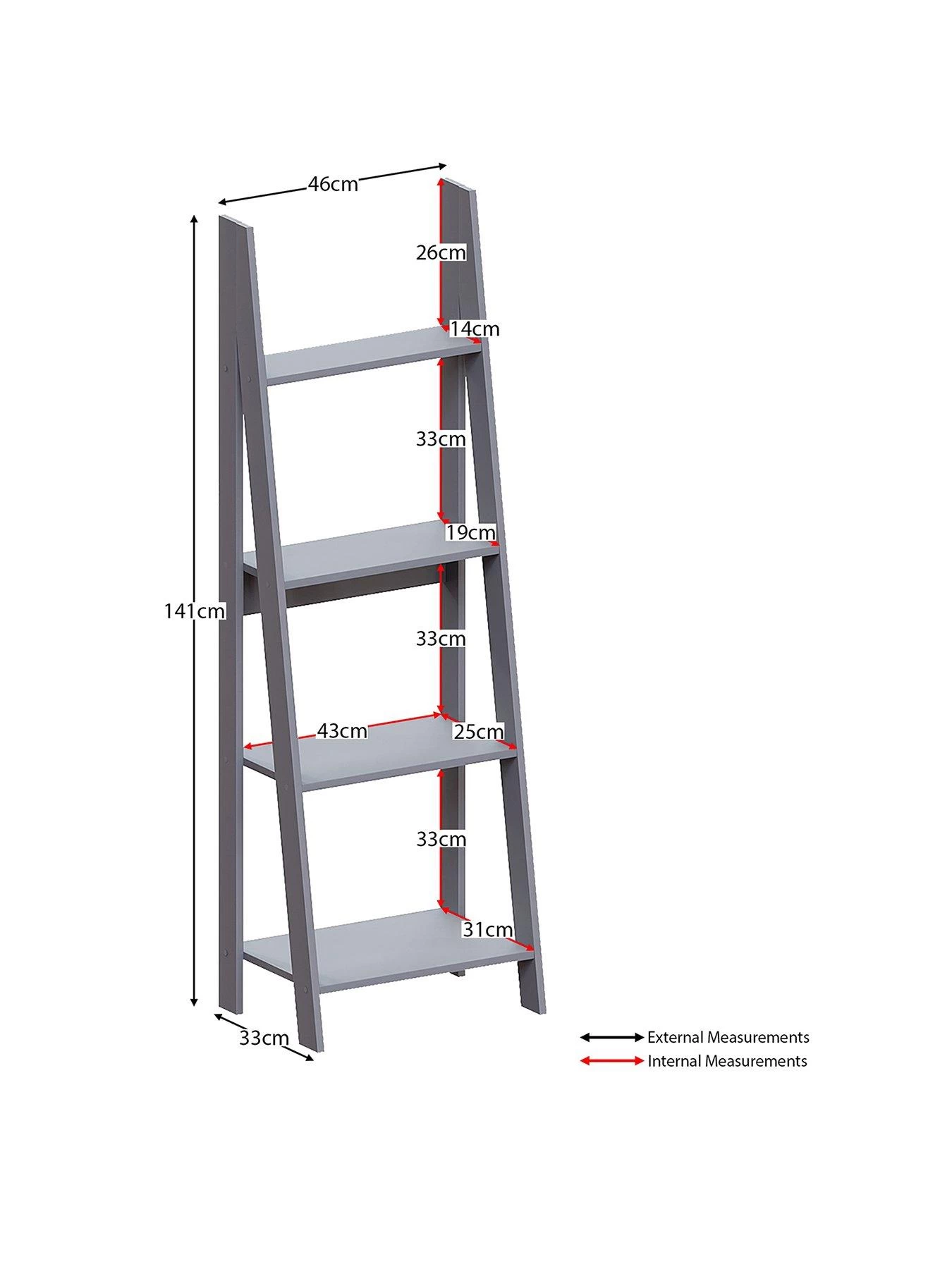 Vida Designs Bristol 4 Tier Step Ladder Bookcase 4 Vida Designs Bristol 4 Tier Step Ladder Bookcase - Image 2