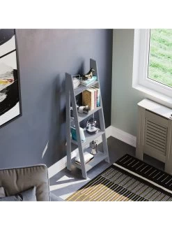 Vida Designs Bristol 4 Tier Step Ladder Bookcase 11 Vida Designs Bristol 4 Tier Step Ladder Bookcase -Home Comprehensive VGOSR SQ4 0000000005 GREY SLd1