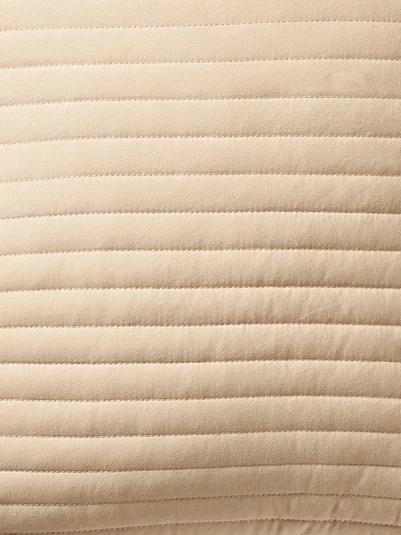 Bianca Cottonsoft Quilted Lines Filled Cushion In Natural 5 Bianca Cottonsoft Quilted Lines Filled Cushion In Natural - Image 3