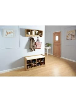 GFW Kempton Shoe Bench - Oak -Home Comprehensive VHGZH SQ3 0000000006 OAK SLd