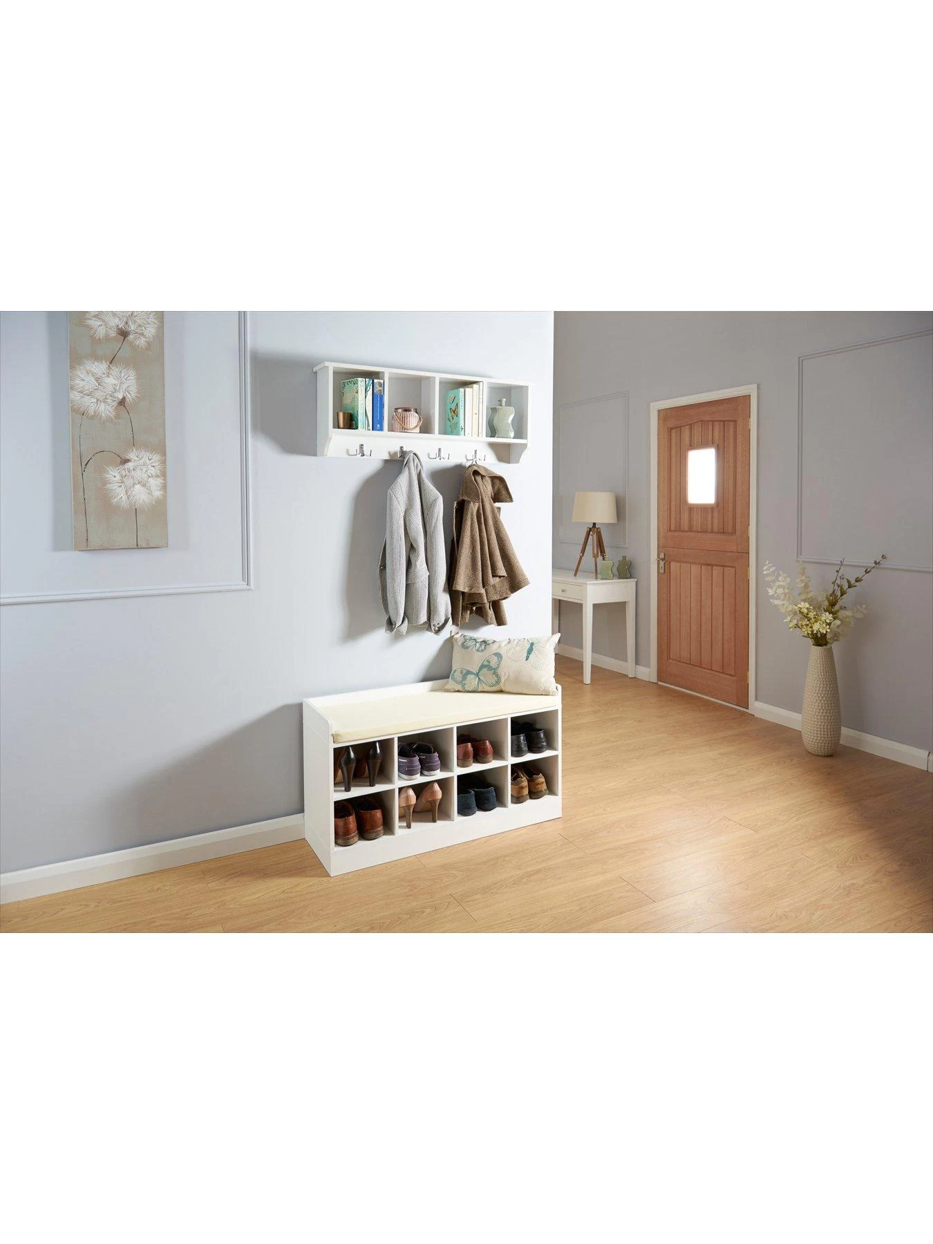 GFW Kempton Shoe Bench - White 4 GFW Kempton Shoe Bench - White - Image 2