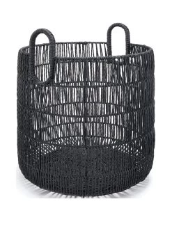 Very Home Poly Rattan Black Basket