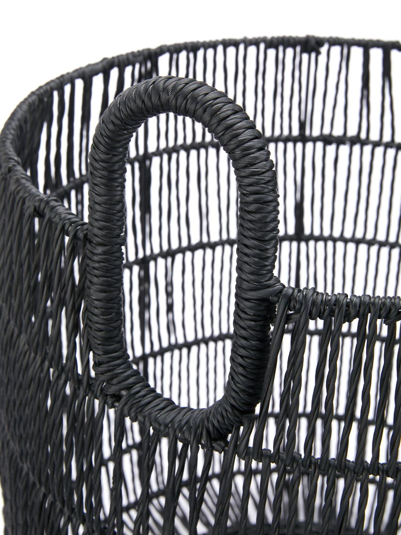Very Home Poly Rattan Black Basket 6 Very Home Poly Rattan Black Basket - Image 4