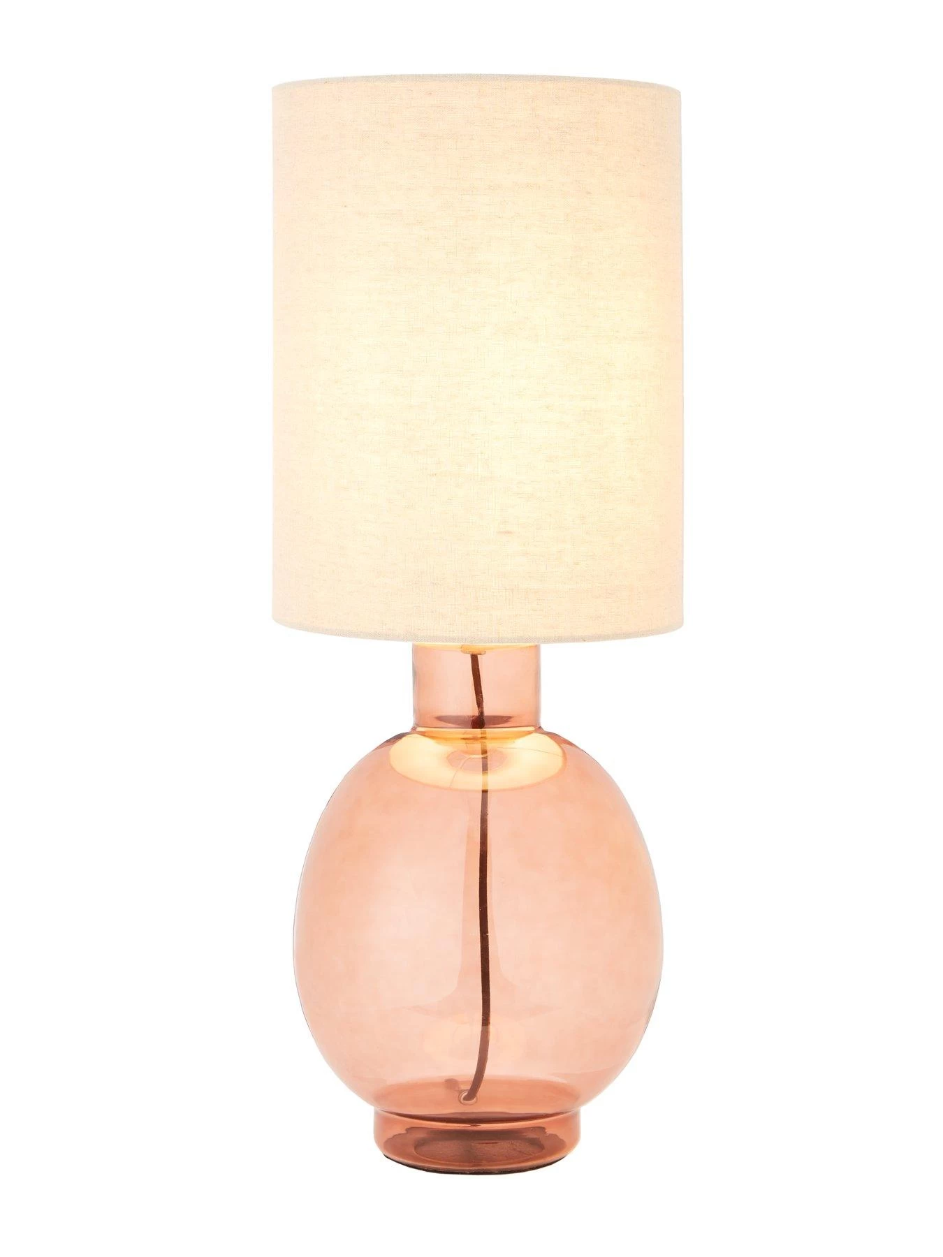 Very Home Emir Glass Table Lamp - Amber 4 Very Home Emir Glass Table Lamp - Amber - Image 2