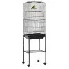 PawHut Bird Cage With Stand, Wheels, Slide-out Tray, Accessories And Storage Shelf - Black 1 PawHut Bird Cage With Stand, Wheels, Slide-out Tray, Accessories And Storage Shelf - Black -Home Comprehensive VHYL8 SQ1 0000000099 N A SLf
