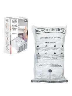 Black & Decker Pack Of 6 Jumbo Size Vacuum Bags