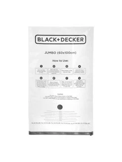 Black & Decker Pack Of 6 Jumbo Size Vacuum Bags -Home Comprehensive VI2WB SQ4 0000000088 NO COLOR SLd2