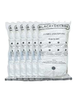 Black & Decker Pack Of 6 Jumbo Size Vacuum Bags -Home Comprehensive VI2WB SQ7 0000000088 NO COLOR SLd5