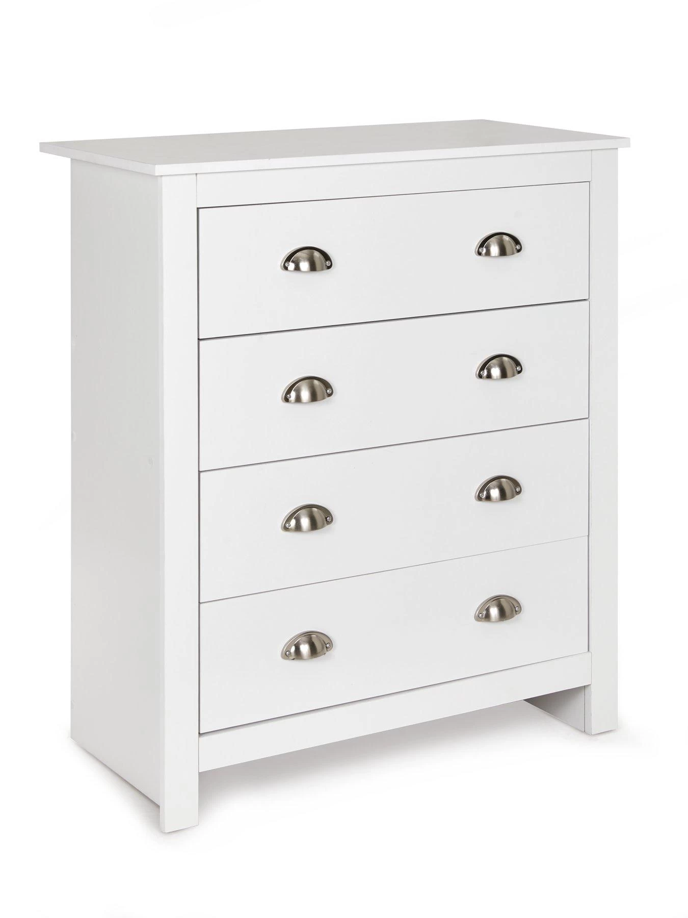 Very Home Atlanta 3 Piece Package - 3 Door Wardrobe, 4 Drawer Chest And 2 Drawer Bedside Chest - White 6 Very Home Atlanta 3 Piece Package - 3 Door Wardrobe, 4 Drawer Chest And 2 Drawer Bedside Chest - White - Image 4