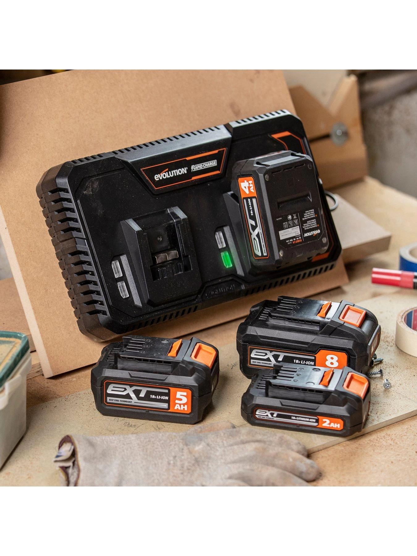 EVOLUTION R18RCH-Li2 Evolution Cordless 18v EXT Li-Ion Battery Charger - Double Dock 4 EVOLUTION R18RCH-Li2 Evolution Cordless 18v EXT Li-Ion Battery Charger - Double Dock - Image 2